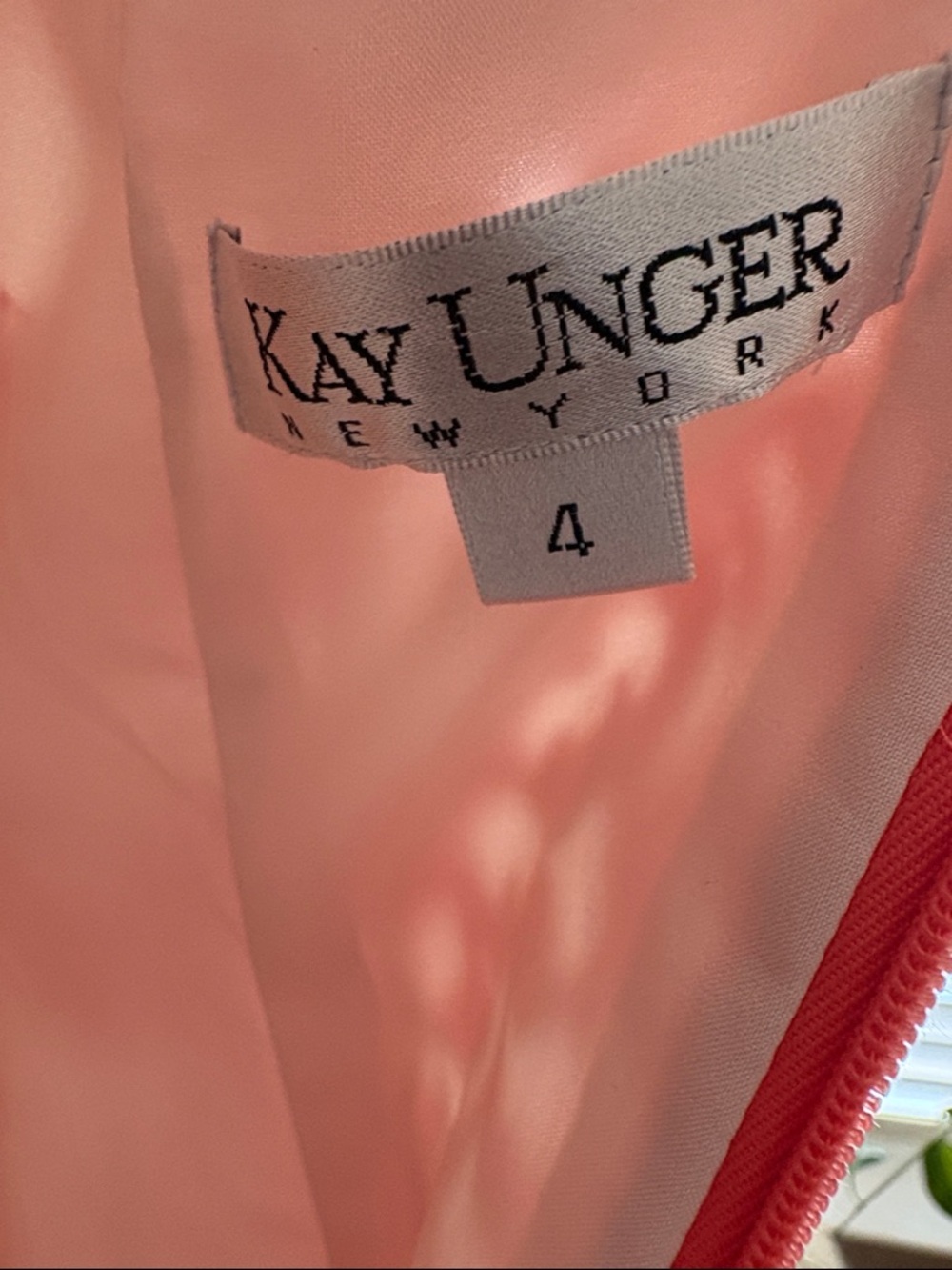 Kay Unger New York Sleeveless Coral Lace Sheath Dress - Picture 5 of 7